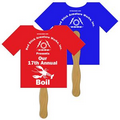 Digital T-Shirt Fast Fan w/ Wooden Handle & 2 Sides Imprinted (1 Day)